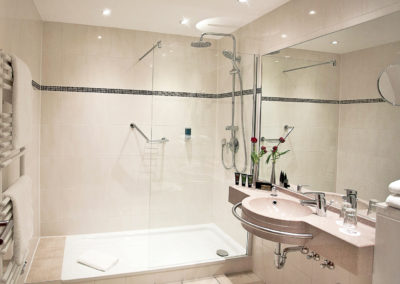 Hotel Panorama Badezimmer mit großer Dusche