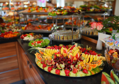 Teilansicht des Frühstückbuffets